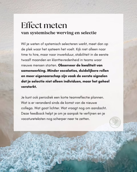 Effect meten van systemische werving en selectie