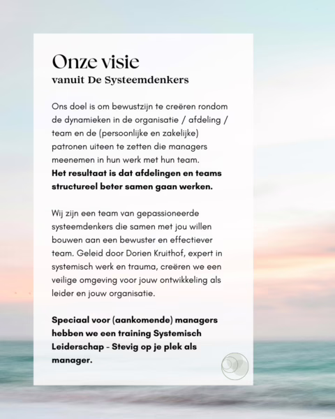 Onze visie vanuit De Systeemdenkers