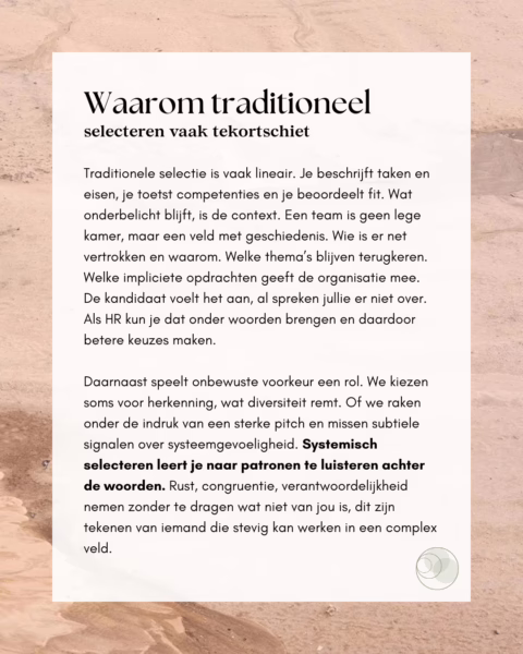 Waarom traditioneel selecteren vaak tekortschiet